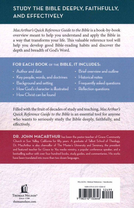 MacArthur's Quick Reference Guide to the Bible