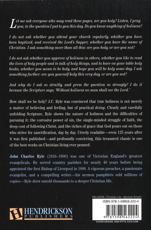 Holiness: It's Nature, Hindrances, Difficulties, and Roots