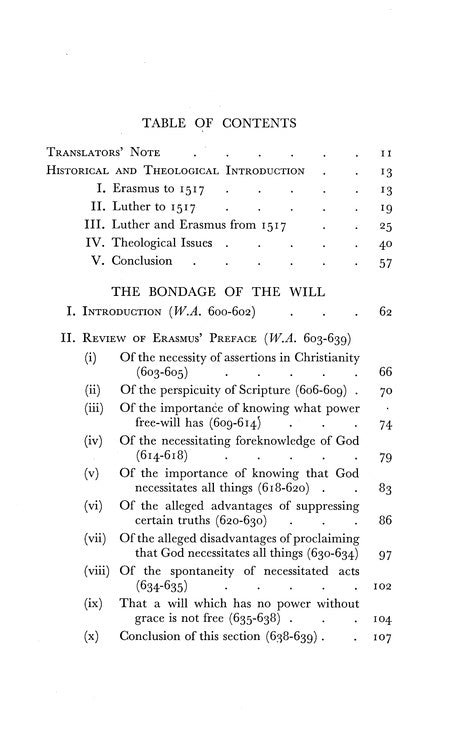 The Bondage of the Will