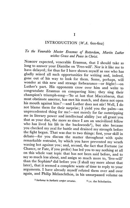 The Bondage of the Will