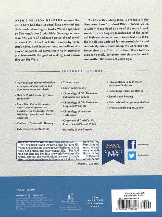 NASB MACARTHUR STUDY BIBLE, 2ND EDITION, SOFT LEATHER