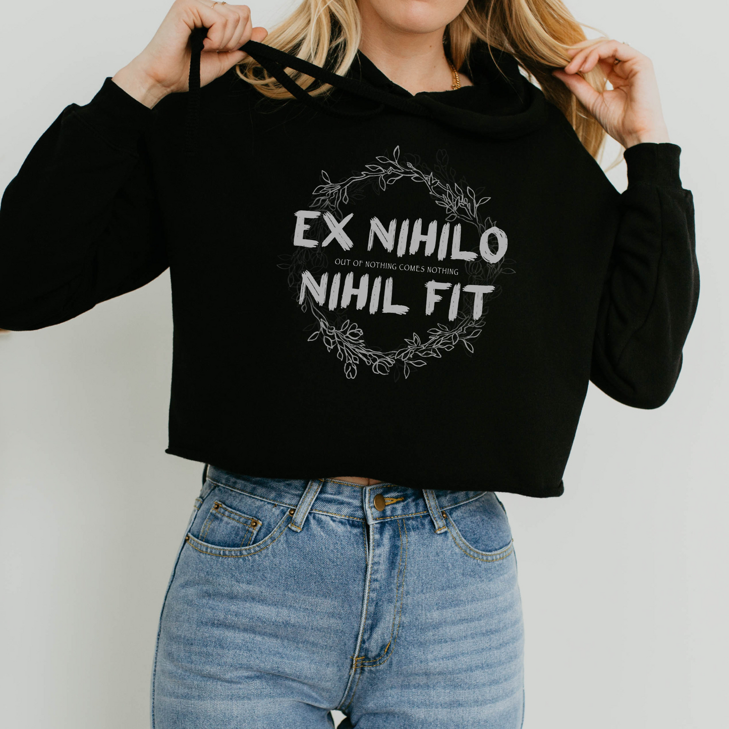 Ex Nihilo Nihil Fit | Crop Hoodie